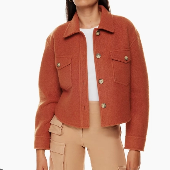 Aritzia Jackets & Blazers - NWT Aritzia Wilfred The Ganna Copper Red Shirt Jacket